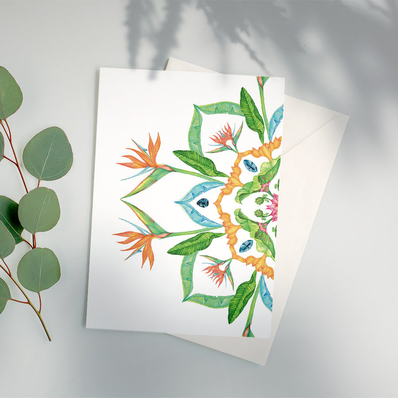 Botanical Mandala A6 Greeting Cards - Bali - Pack of 8 - Victoria von Stein Design