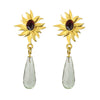 Abahti Sun Drop Earrings with Green Amethysts - Victoria von Stein